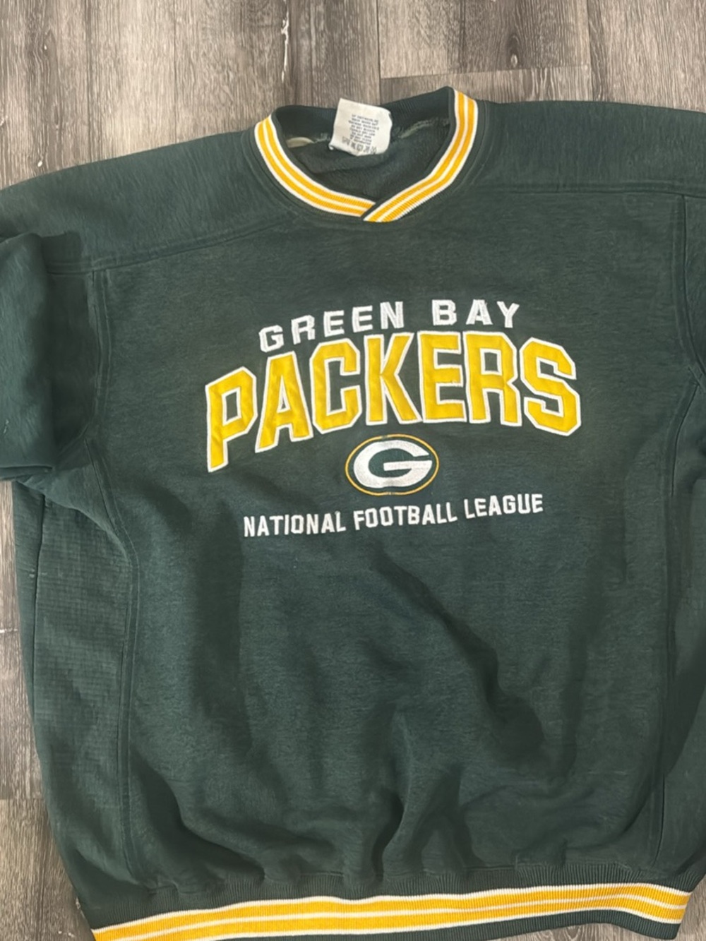 VINTAGE Green Bay Packers Green & Yellow Pullover Sweatshirt